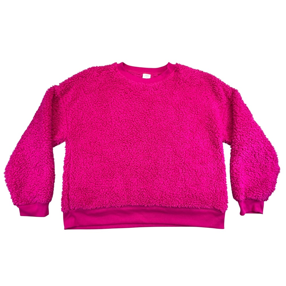 Secret Treasures Sleepwear Women's Large Faux Fur Sherpa‎ Pullover Sweatshirt